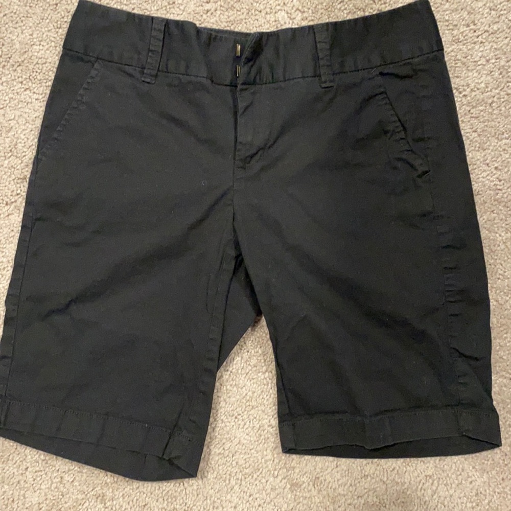Mid- thigh black dress shorts
